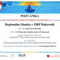 Pozvánka na PS ČG - Regionální čítanka ORP Rakovník 1